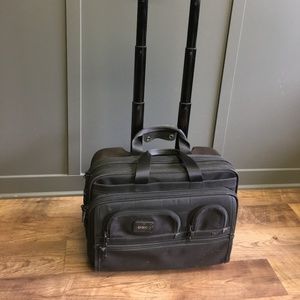 Tumi Black Nylon Expandable Laptop Bag